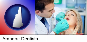 a dentist examining teeth in Amherst, NH