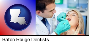 Baton Rouge, Louisiana - a dentist examining teeth