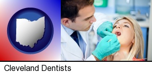 Cleveland, Ohio - a dentist examining teeth