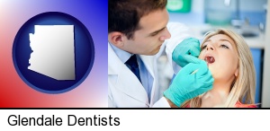 Glendale, Arizona - a dentist examining teeth