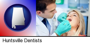 Huntsville, Alabama - a dentist examining teeth