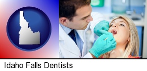 Idaho Falls, Idaho - a dentist examining teeth