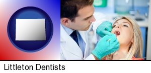 Littleton, Colorado - a dentist examining teeth