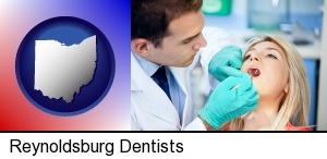 Reynoldsburg, Ohio - a dentist examining teeth