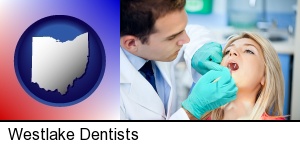 Westlake, Ohio - a dentist examining teeth