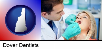 a dentist examining teeth in Dover, NH