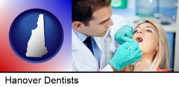 a dentist examining teeth in Hanover, NH