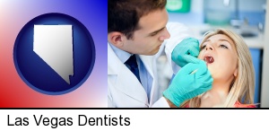 Las Vegas, Nevada - a dentist examining teeth