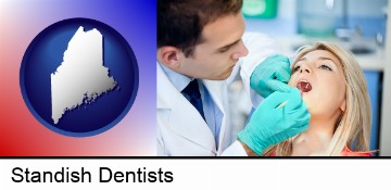 a dentist examining teeth in Standish, ME