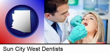 a dentist examining teeth in Sun City West, AZ